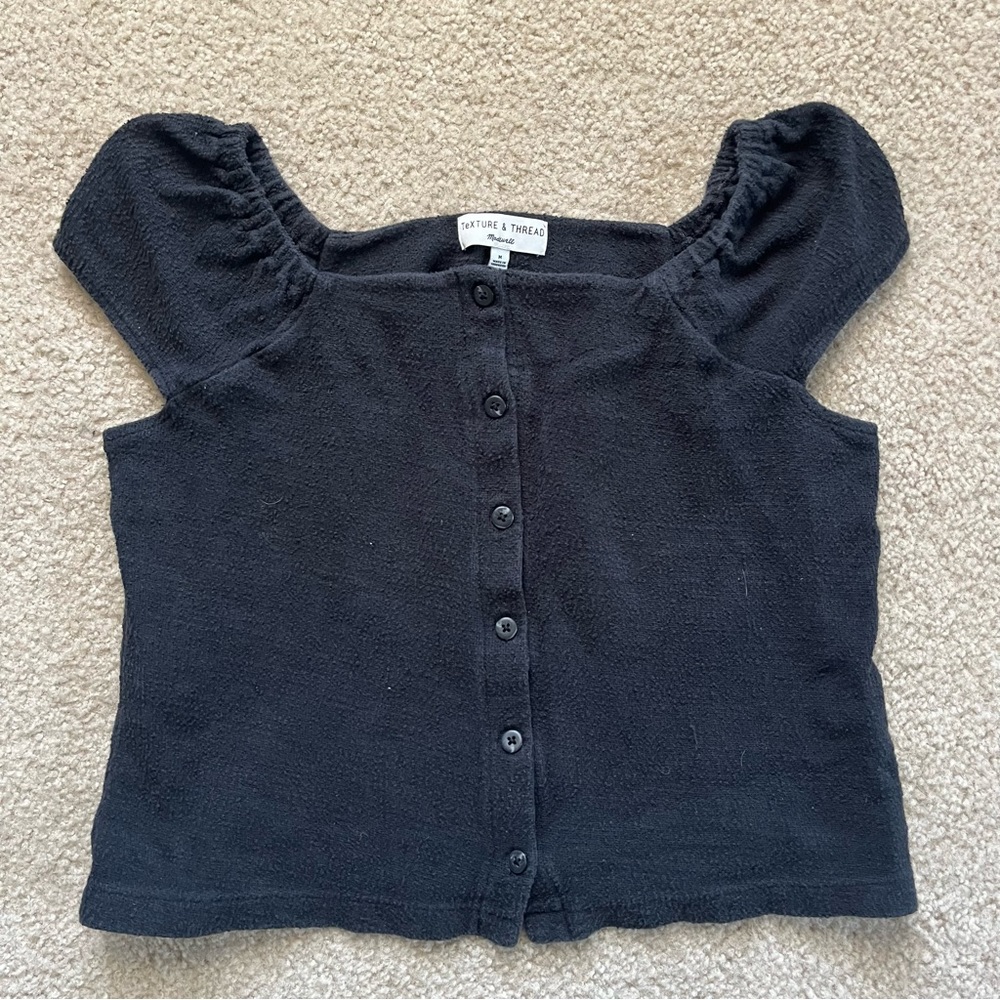 Madewell | Texture & Thread Button-Front Top - Picture 2 of 7
